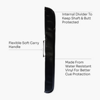 Economy black vinyl 57-inch cue case