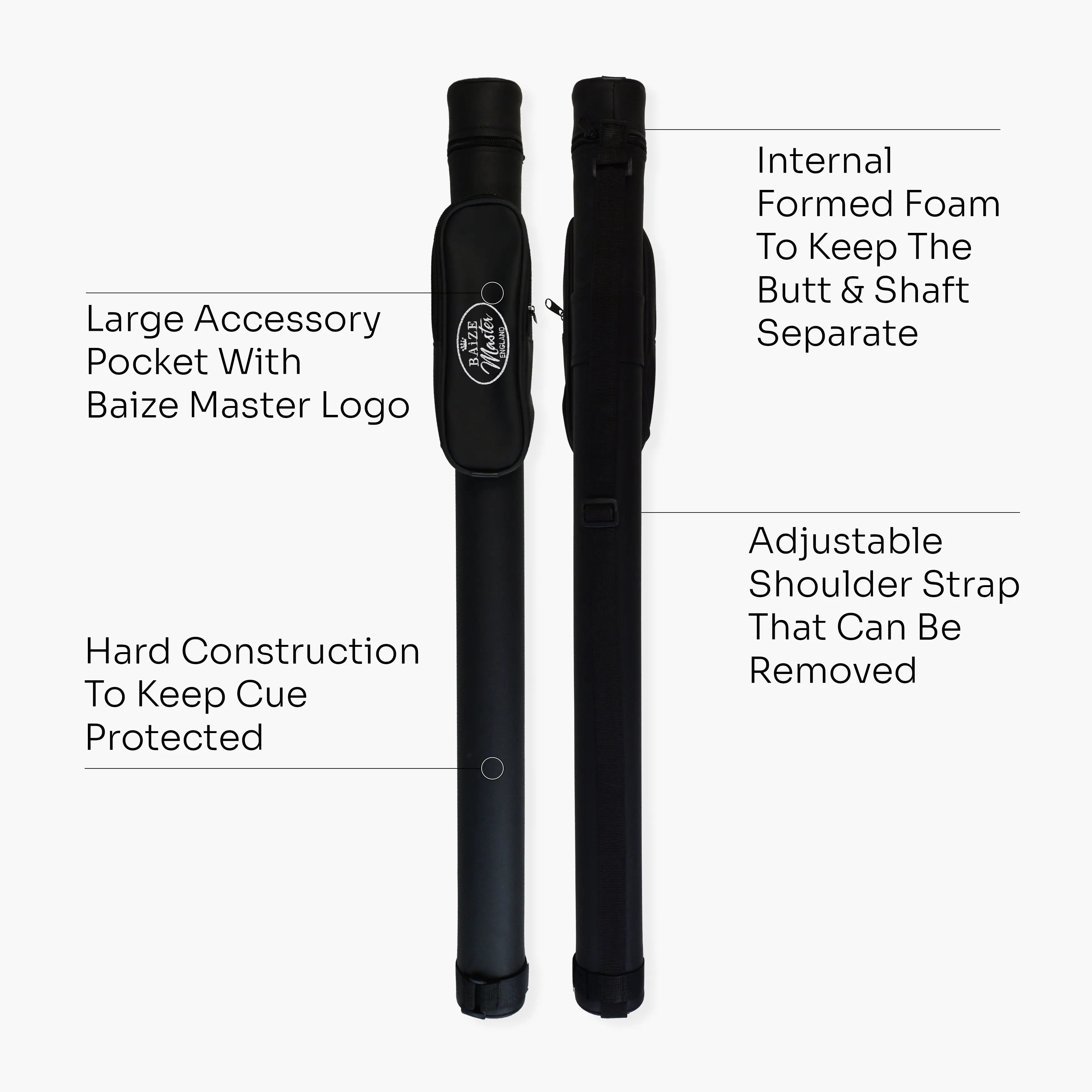 Baize Master tubular 2-piece cue case