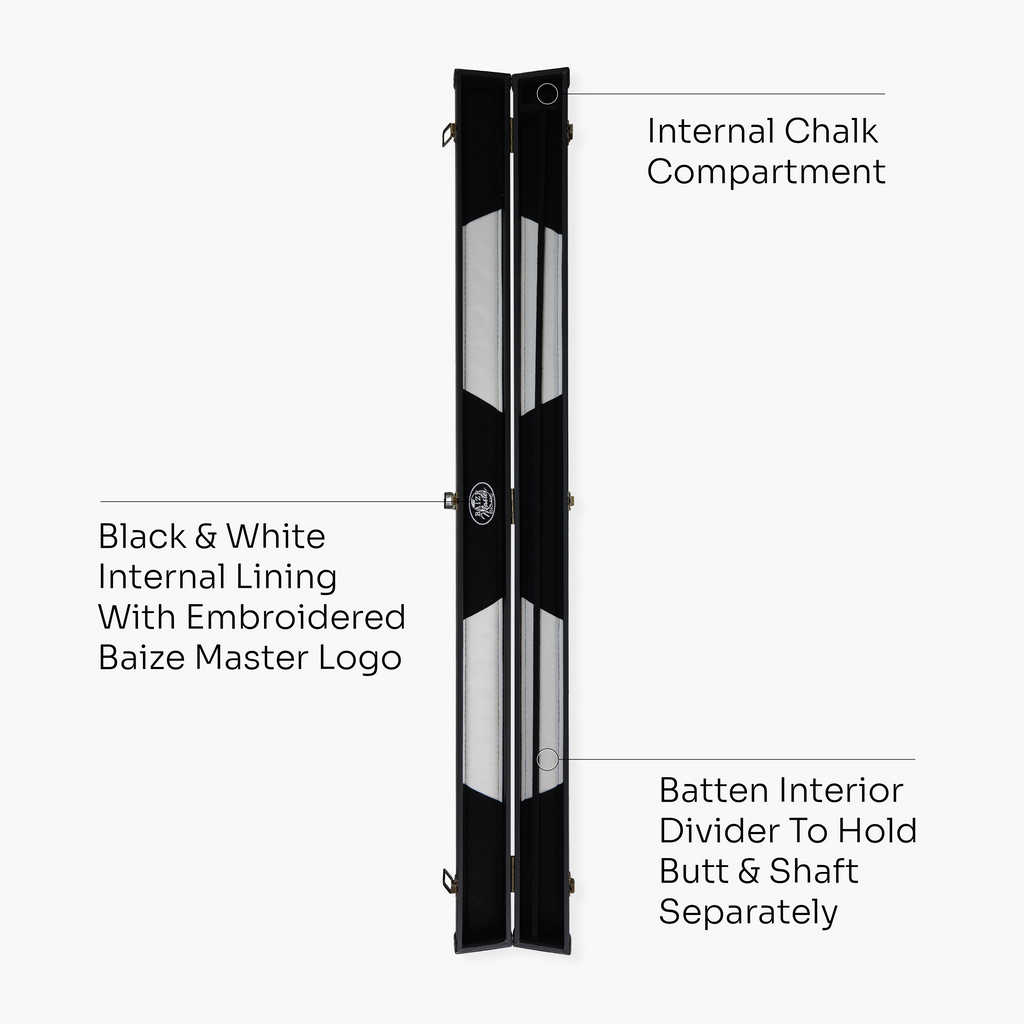 Baize Master black 3/4 cue case