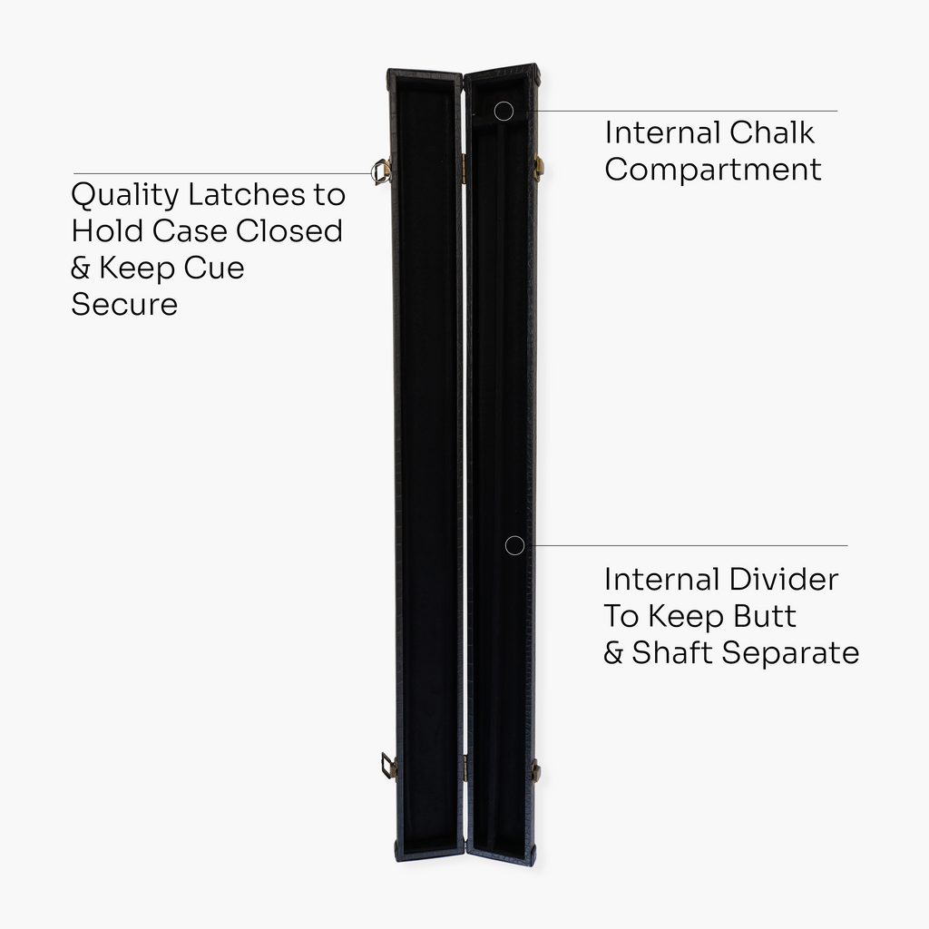 Jonny 8 Ball Black Croc 2-piece cue case