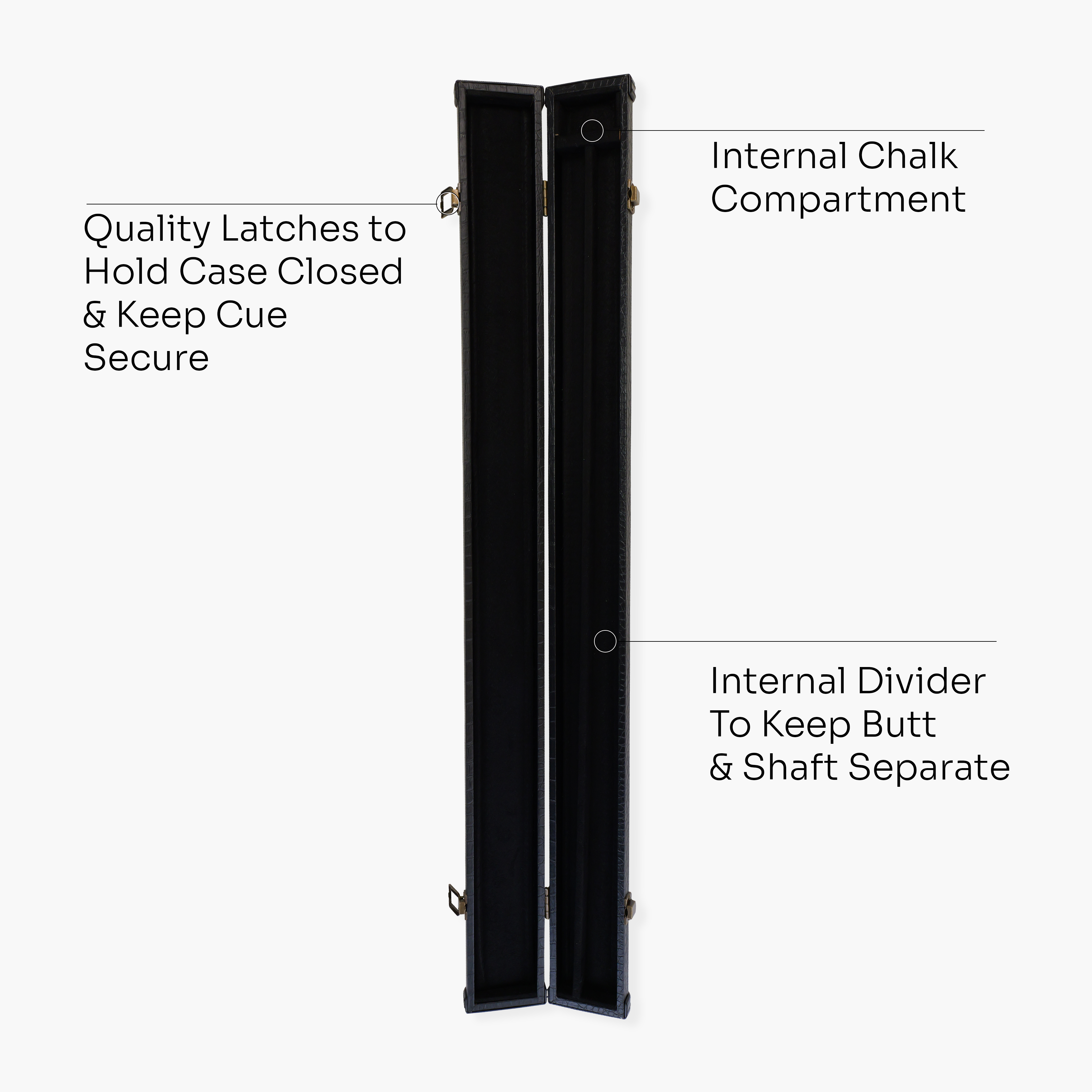 Jonny 8 Ball Black Croc 2-piece cue case