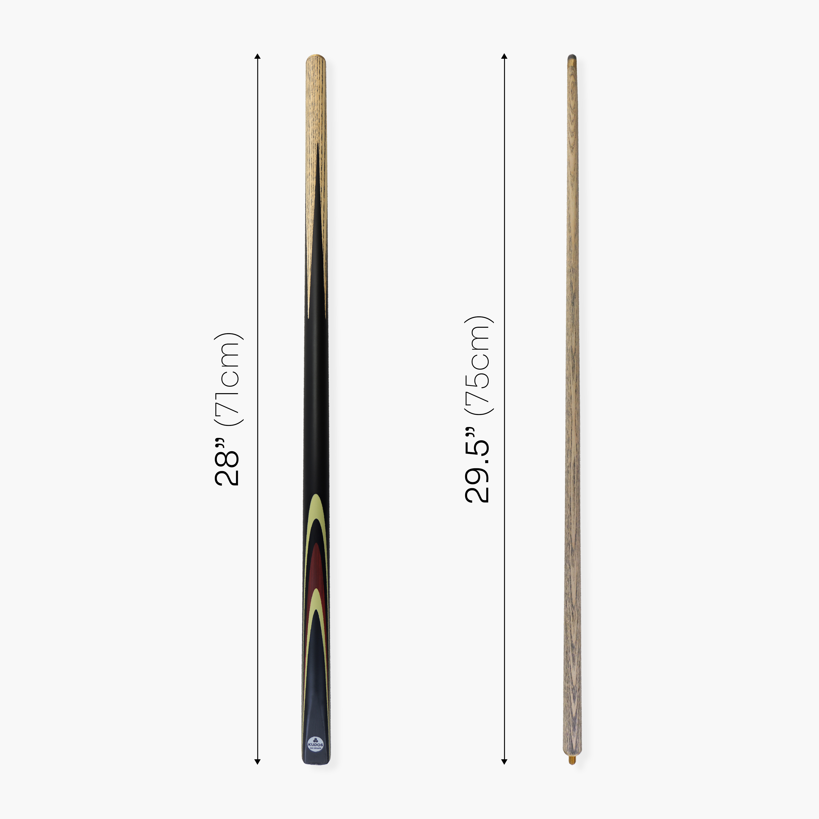 Kudos Classic Range 57 Inch Heavy Weight 2 Piece Traditional Ash Snooker Pool Cue with 9.5mm Tip