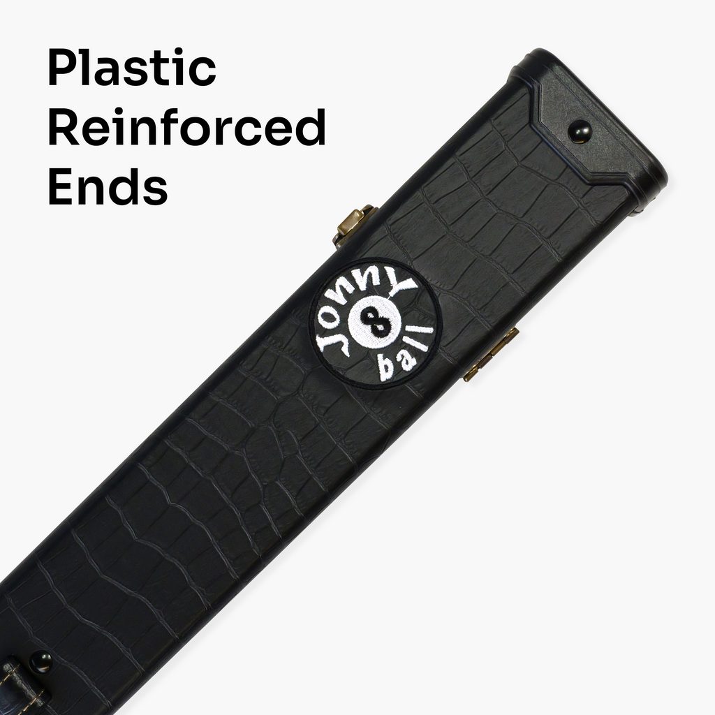 Jonny 8 Ball Black Croc 2-piece cue case