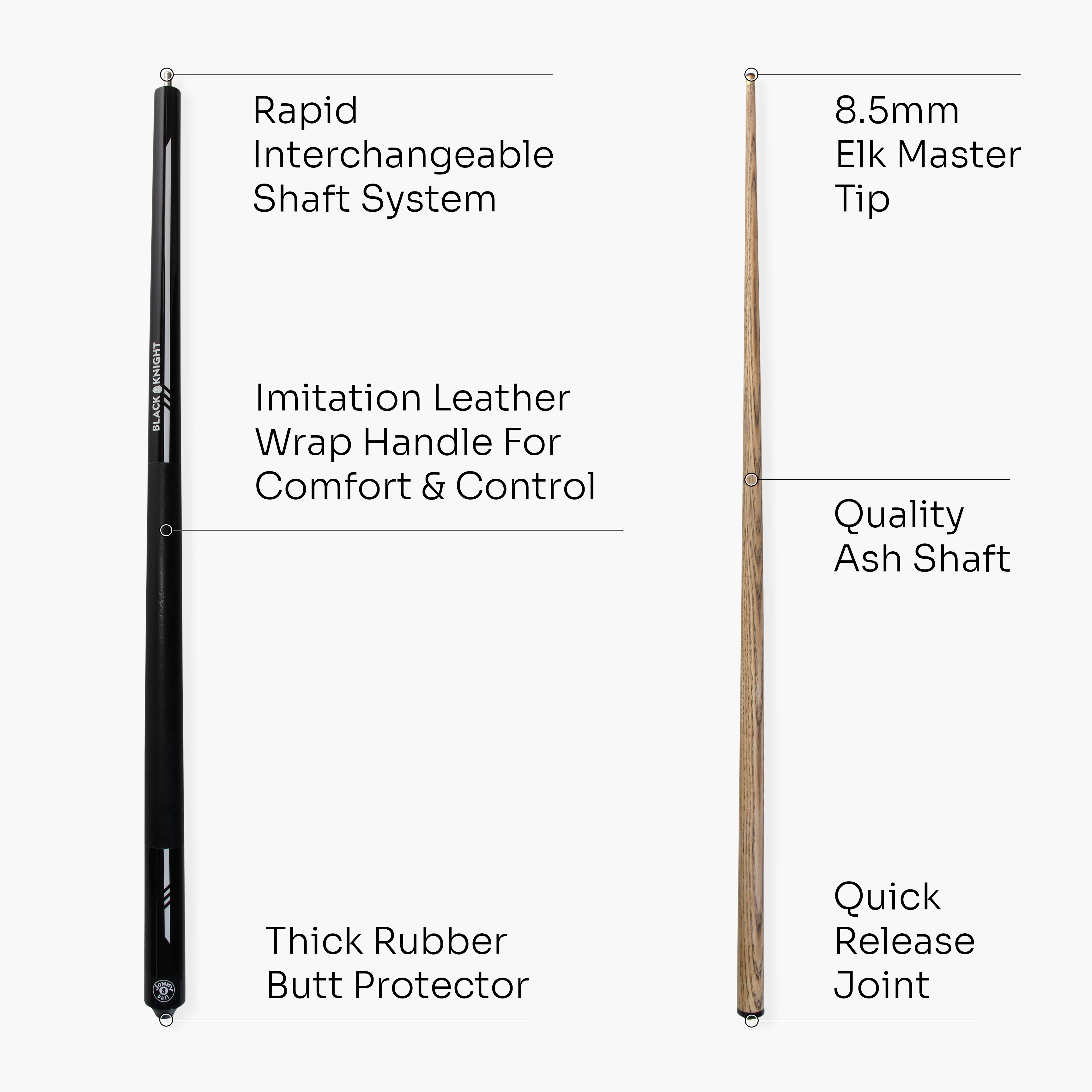 Jonny 8 Ball Riss 57-inch 2-piece pool cue