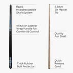 Jonny 8 Ball Riss 57-inch 2-piece pool cue