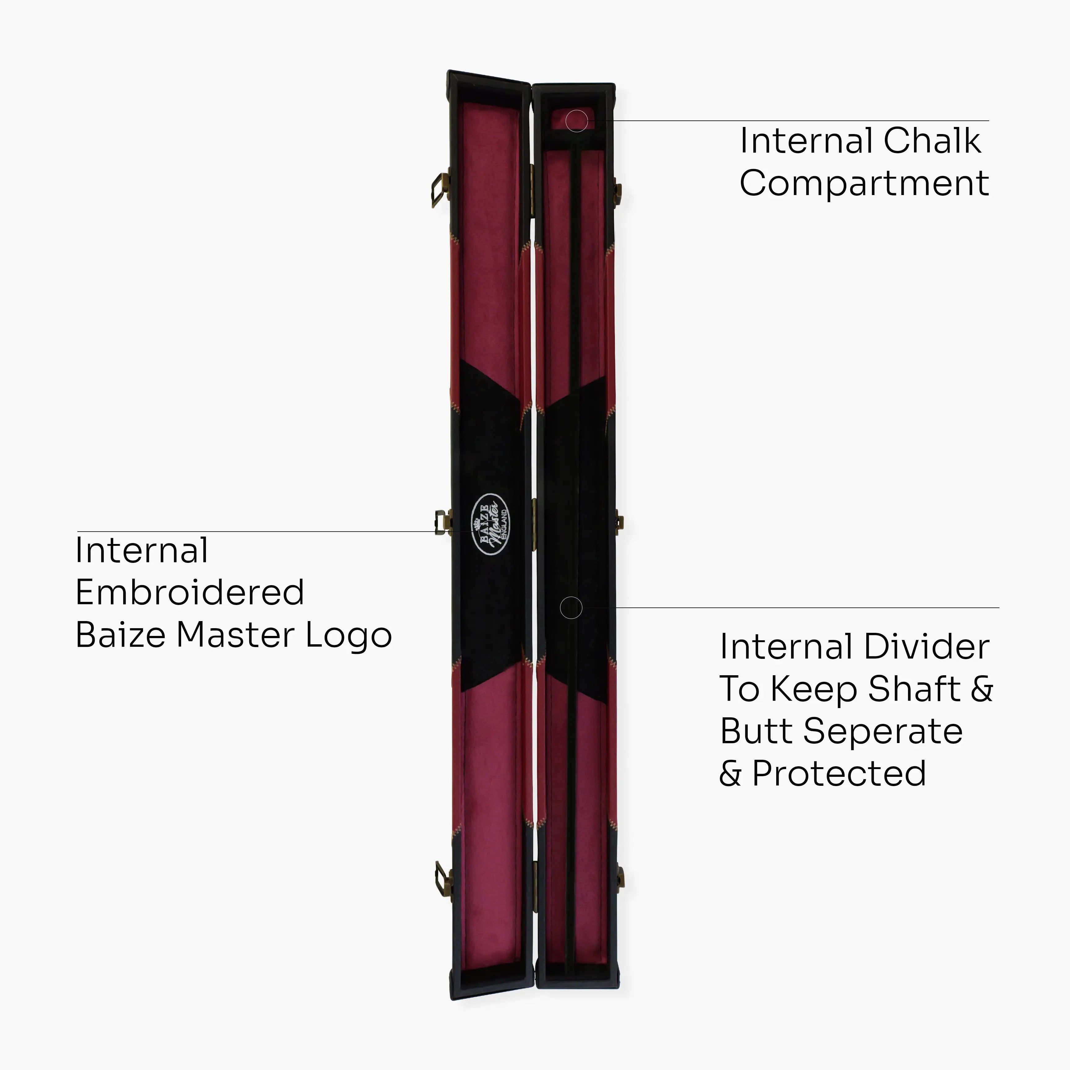 Baize Master Arrow 2-piece cue case