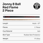 Jonny 8 Ball Riss 57-inch 2-piece pool cue