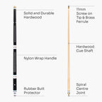 Jonny 8 Ball adjustable 4-piece cue with spare tips