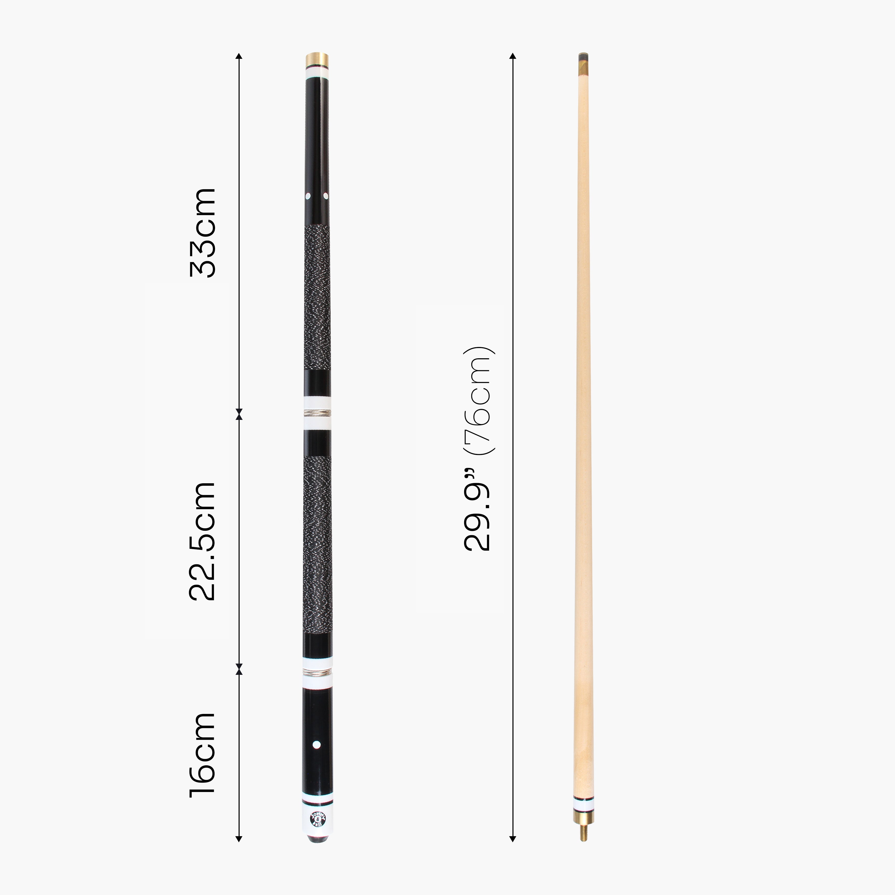 Jonny 8 Ball adjustable 4-piece cue with spare tips
