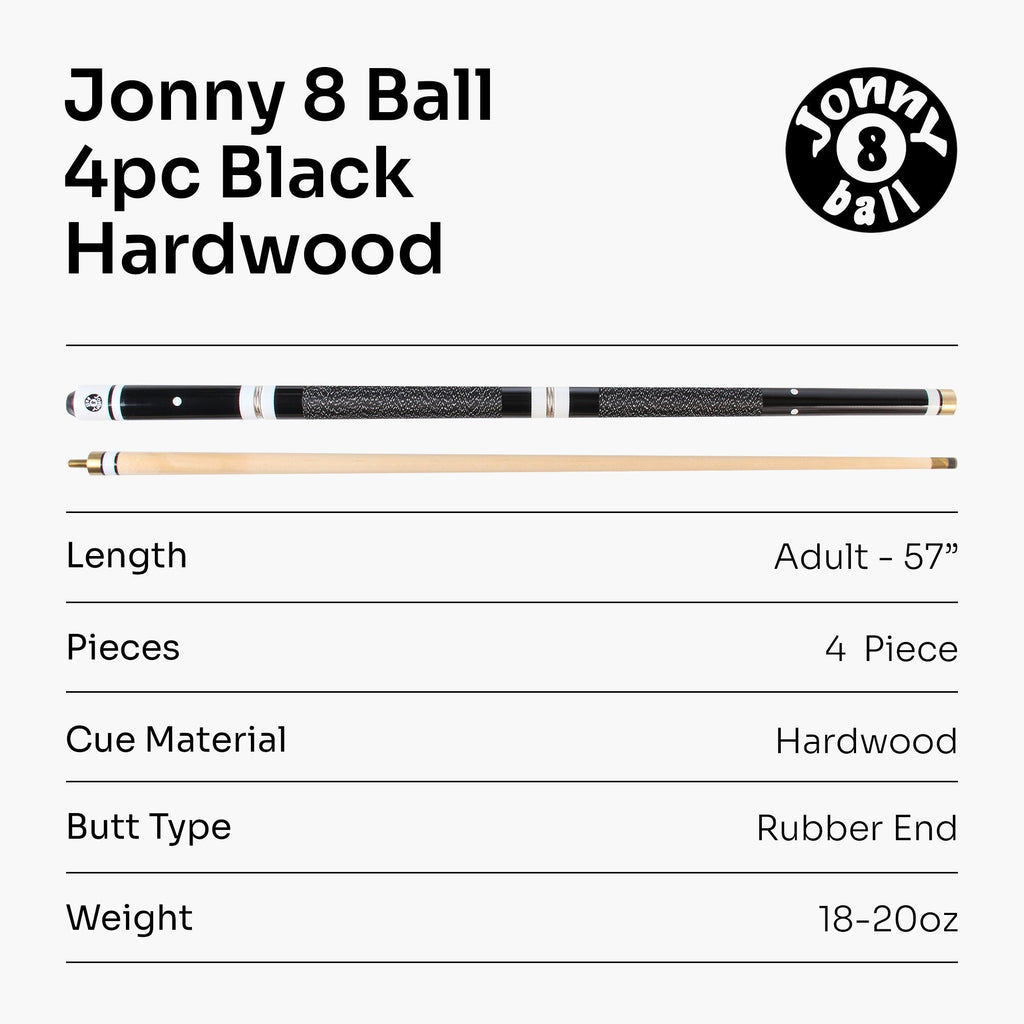 Jonny 8 Ball adjustable 4-piece cue with spare tips