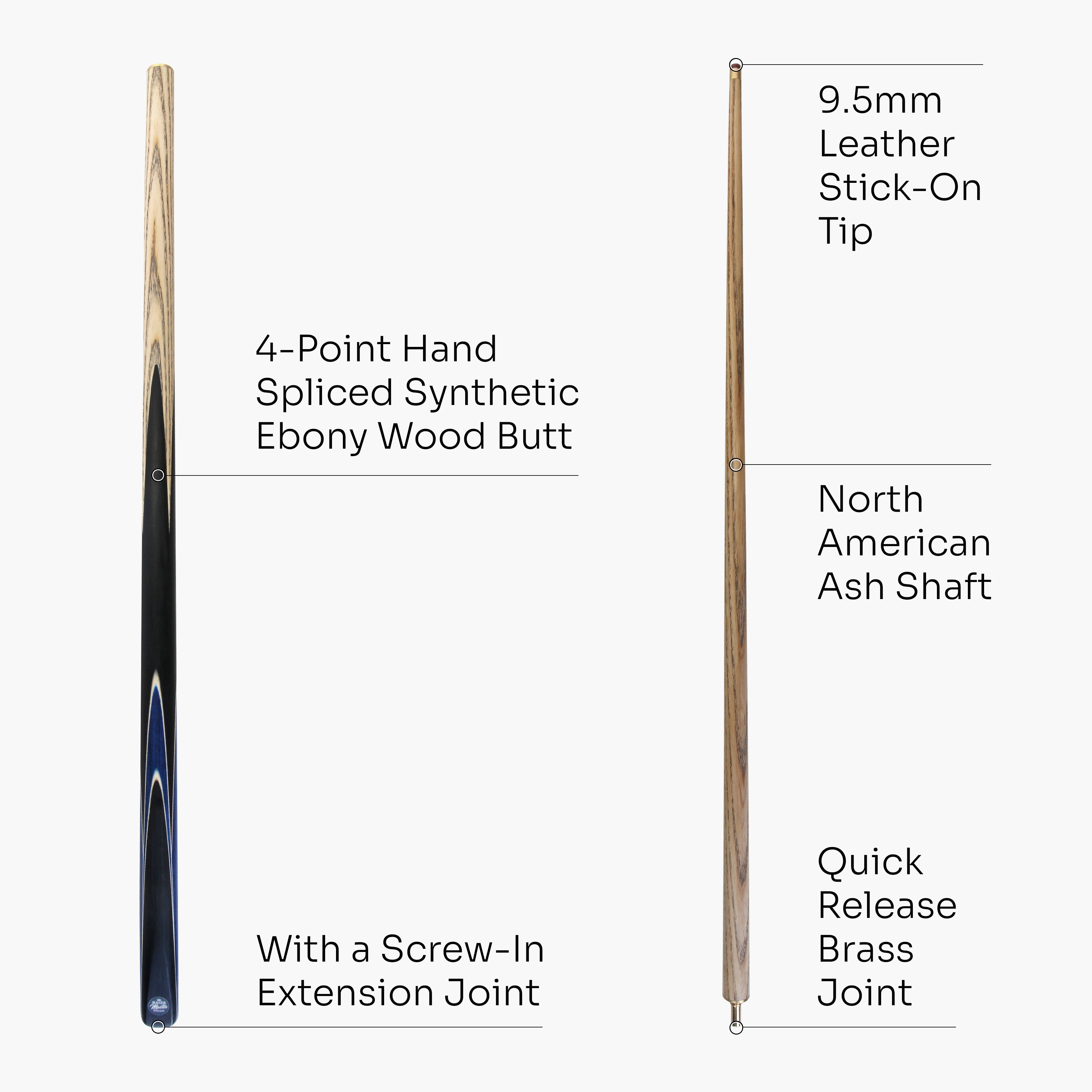 Baize Master Crucible 57-inch cue and case set