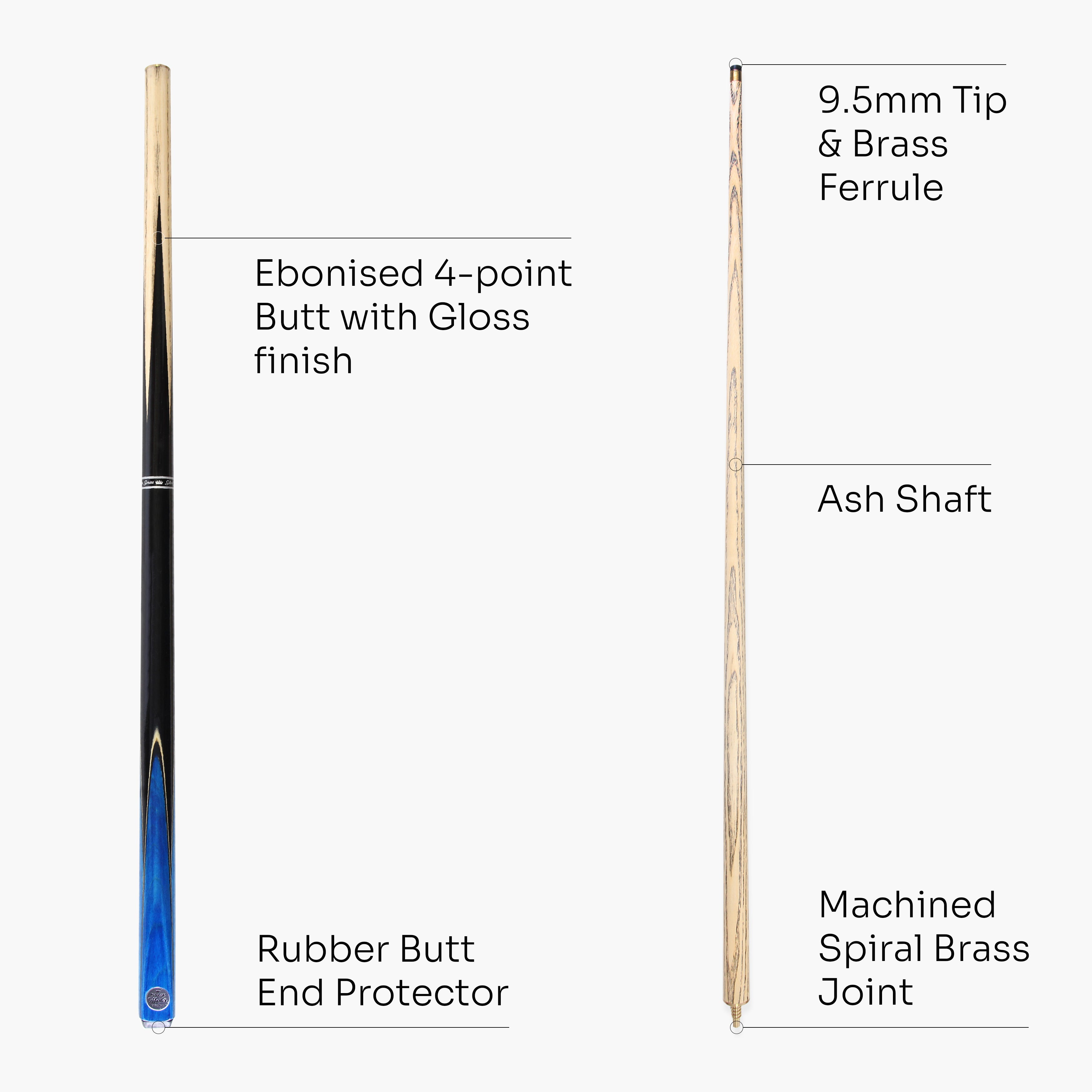 Baize Master Victory 57-inch 2-piece cue - 9.5mm tip