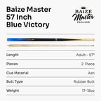 Baize Master Victory 57-inch 2-piece cue - 9.5mm tip