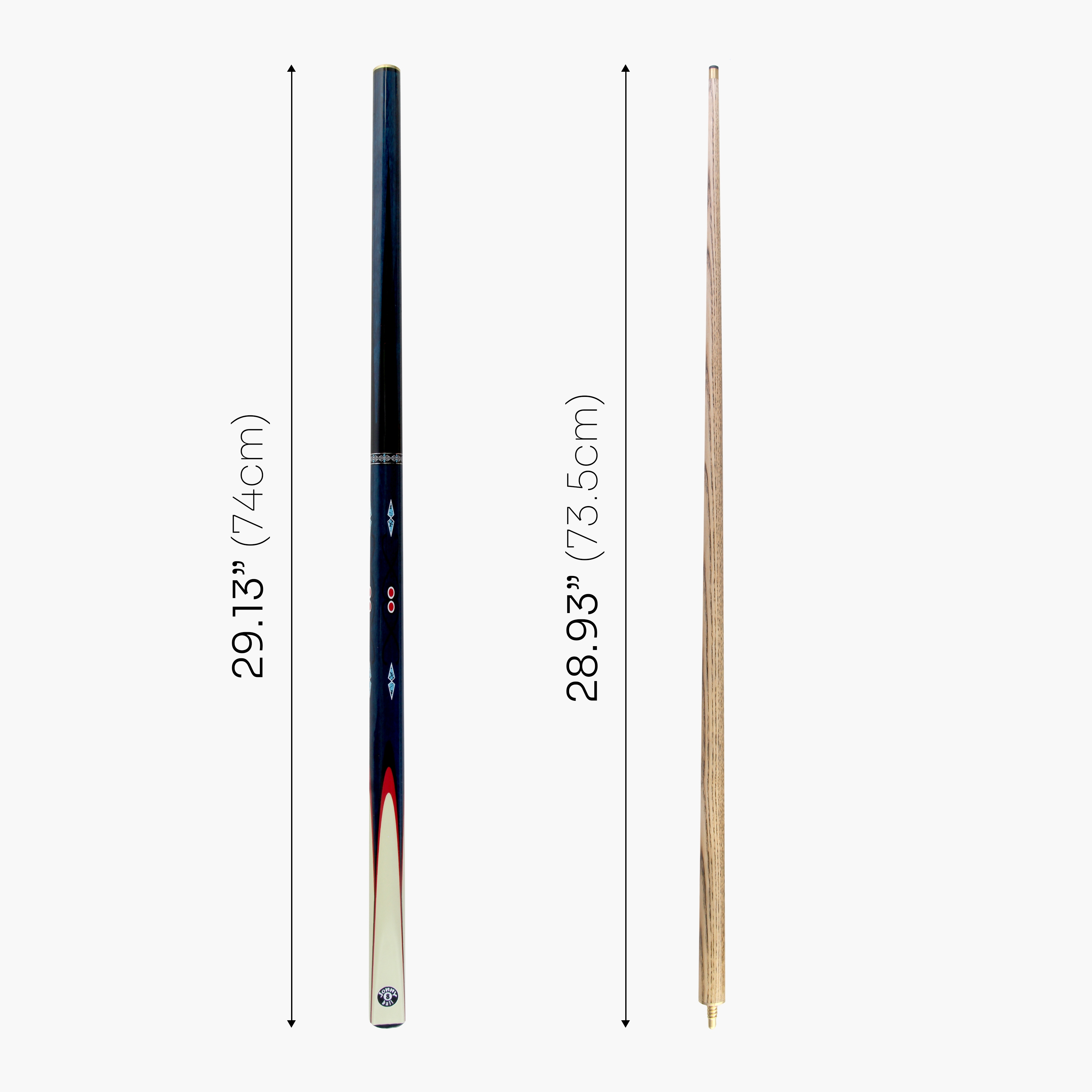 Jonny 8 Ball COMET 57 Inch 2 Piece Centre Joint Ash English Pool Cue with 8.5mm Tip