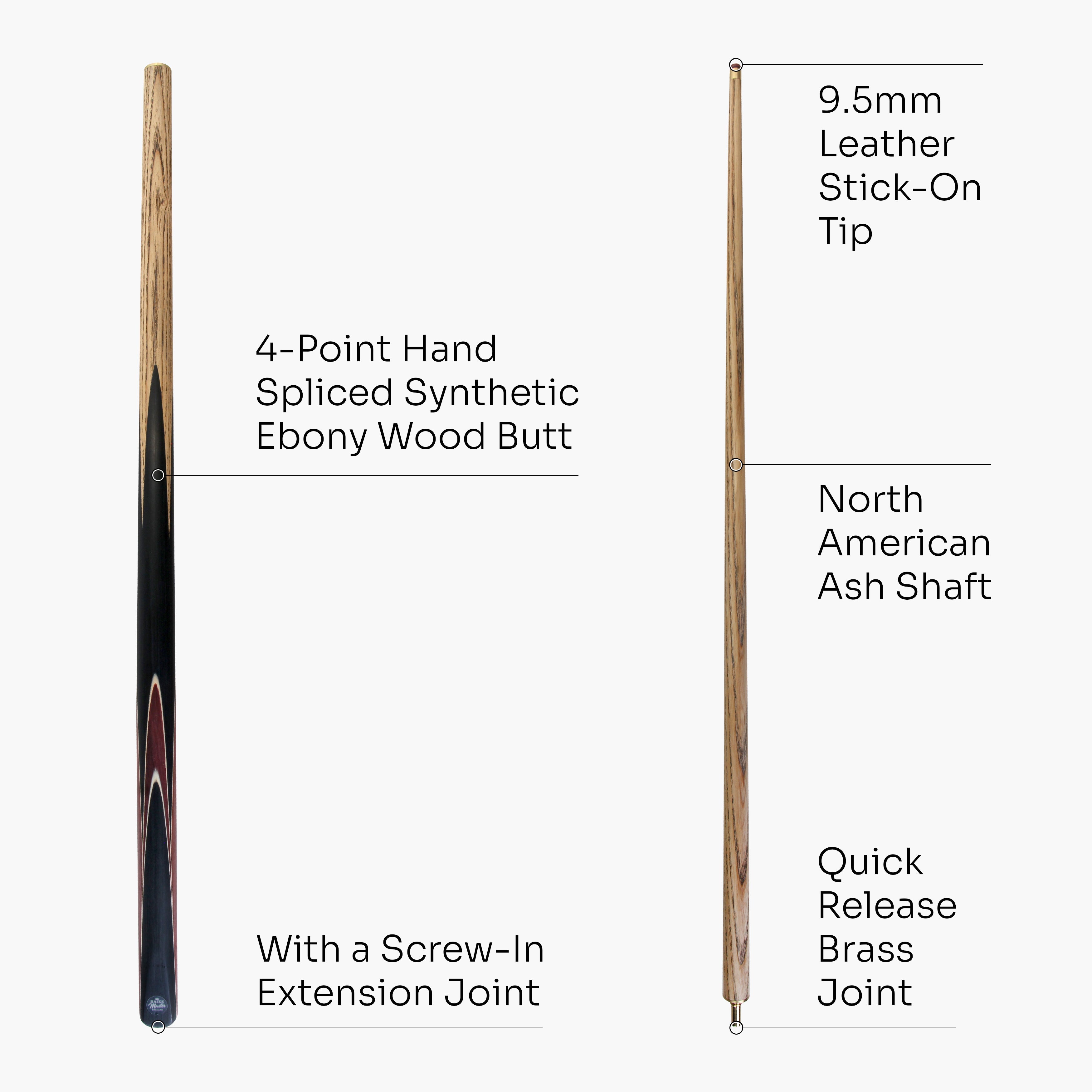 Baize Master Crucible 57-inch cue and case set