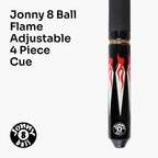 Jonny 8 Ball adjustable 57-inch 4-piece pool cue