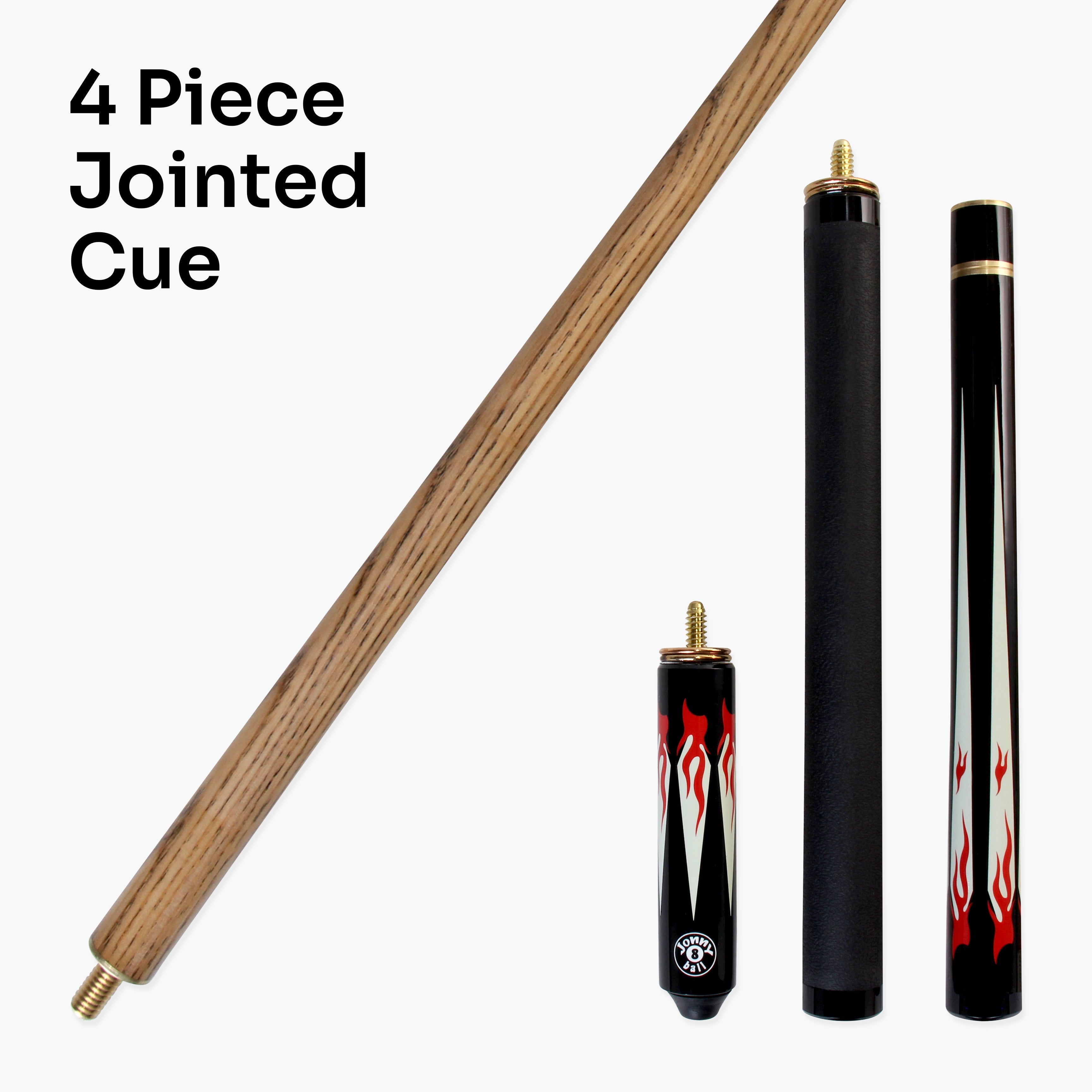 Jonny 8 Ball adjustable 57-inch 4-piece pool cue