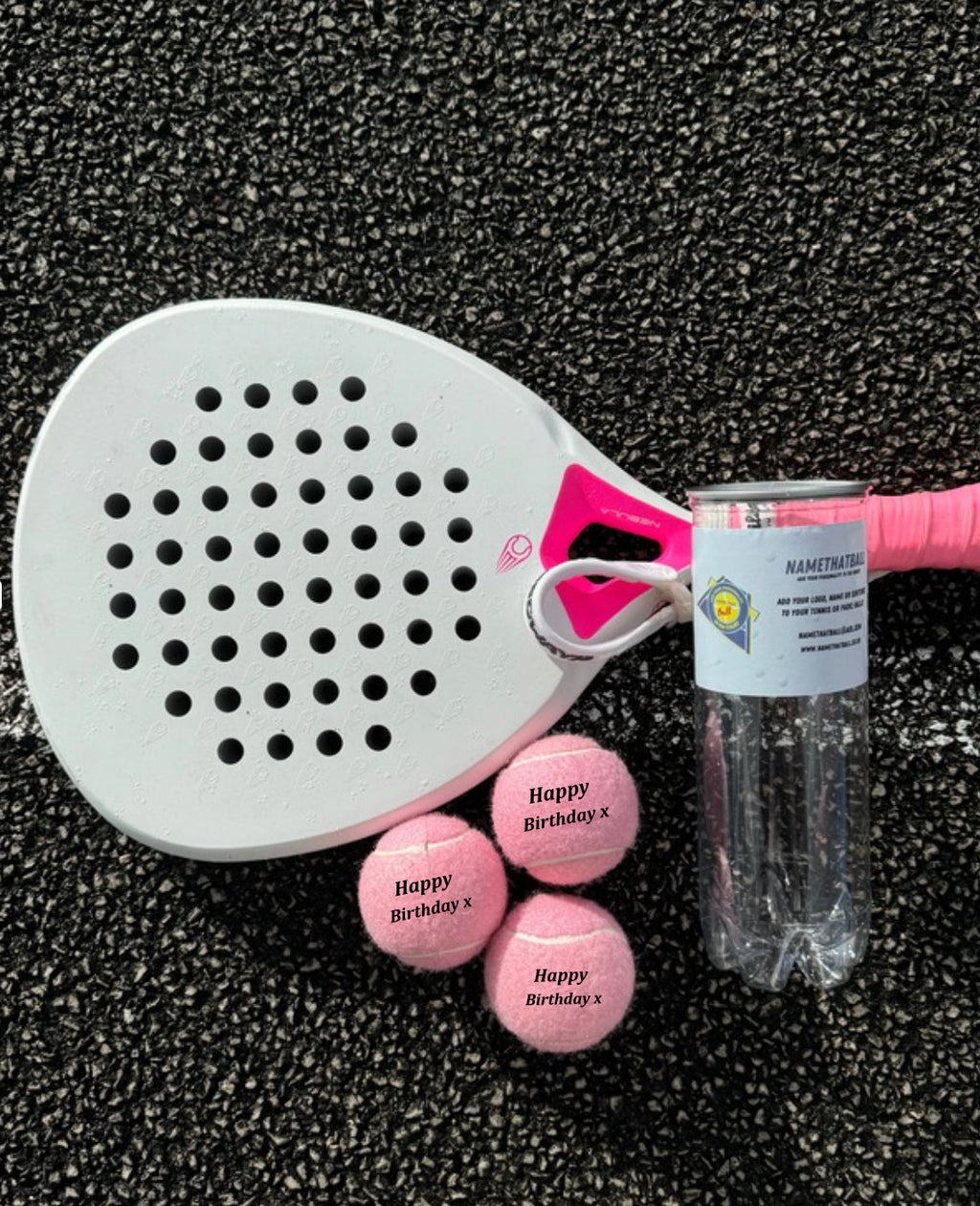 Namethatball -Customised Coloured Padel balls - BABY PINK