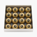 Exclusive 2" Aramith Premier GOLDEN 8 BALL - Set of 16 Pool Balls