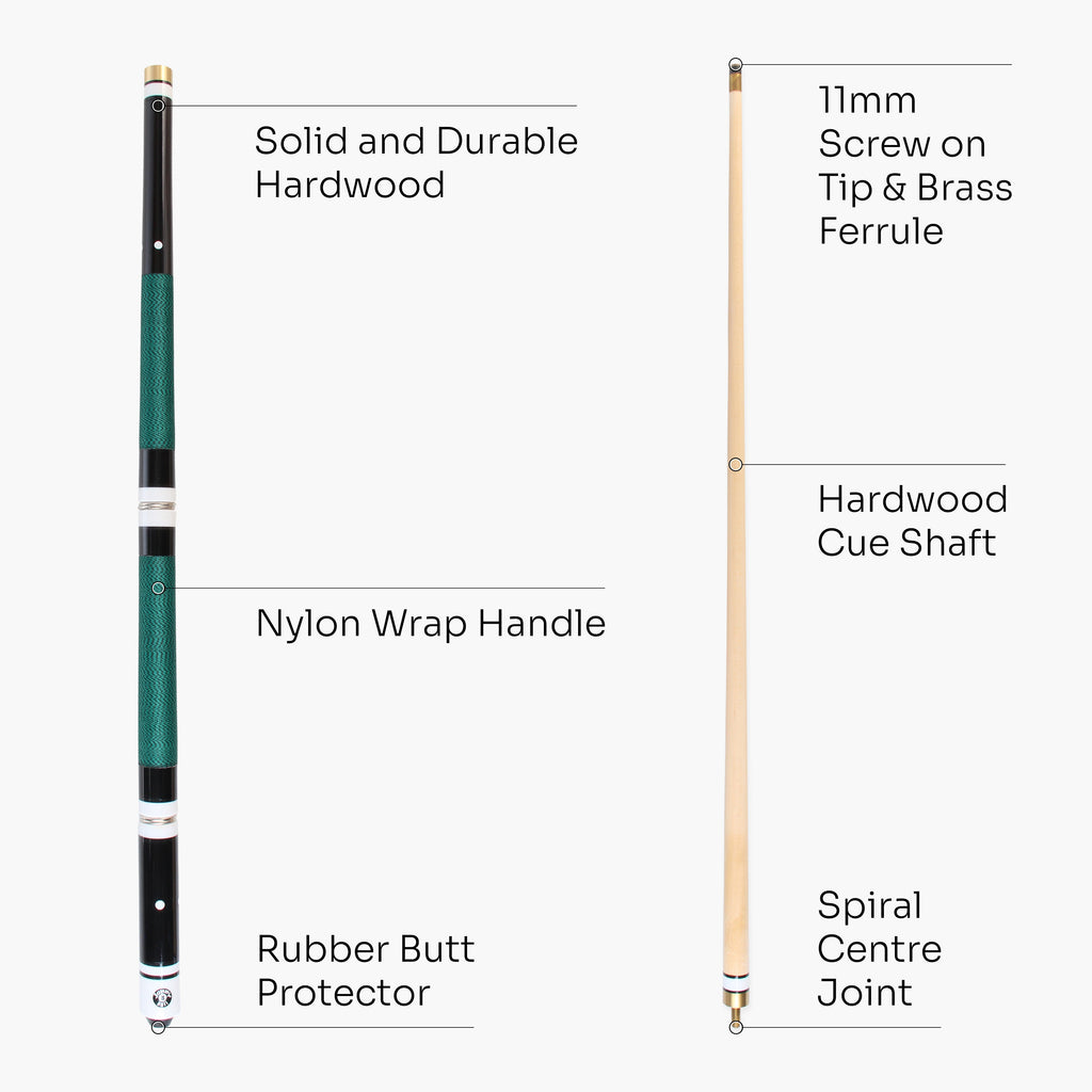 Jonny 8 Ball adjustable 4-piece cue with spare tips
