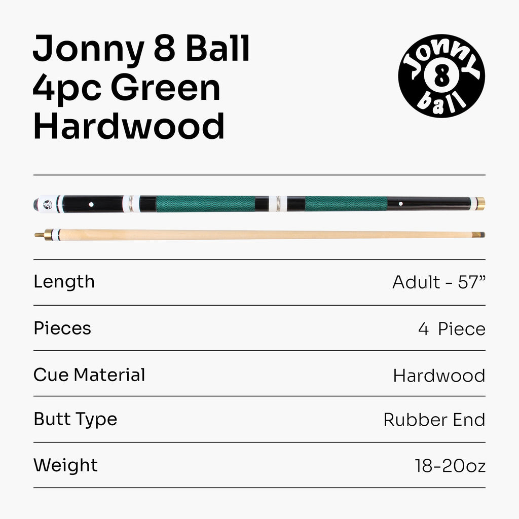 Jonny 8 Ball adjustable 4-piece cue with spare tips