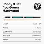 Jonny 8 Ball adjustable 4-piece cue with spare tips