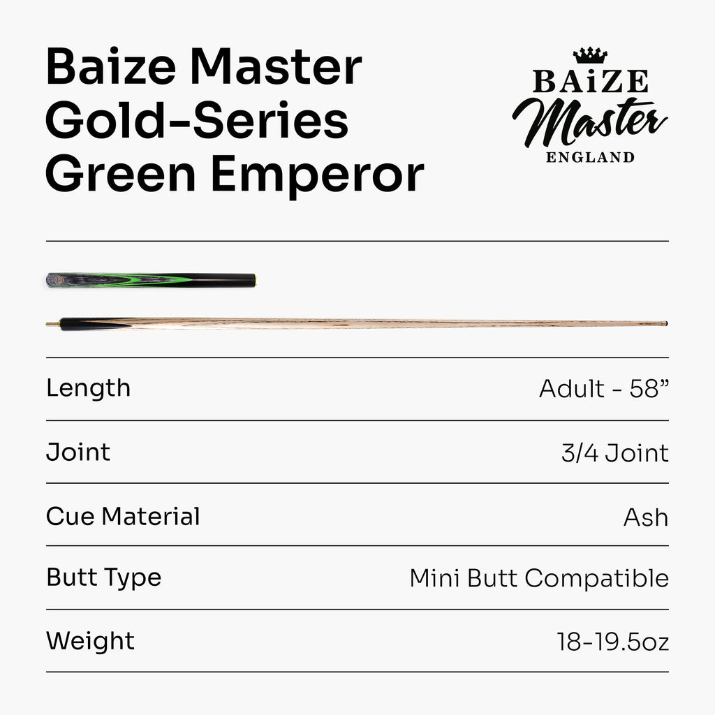 Baize Master G14 Green Emperor 57-inch pool cue