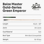 Baize Master G14 Green Emperor 57-inch pool cue