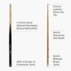 Baize Master Crucible 57-inch cue and case set
