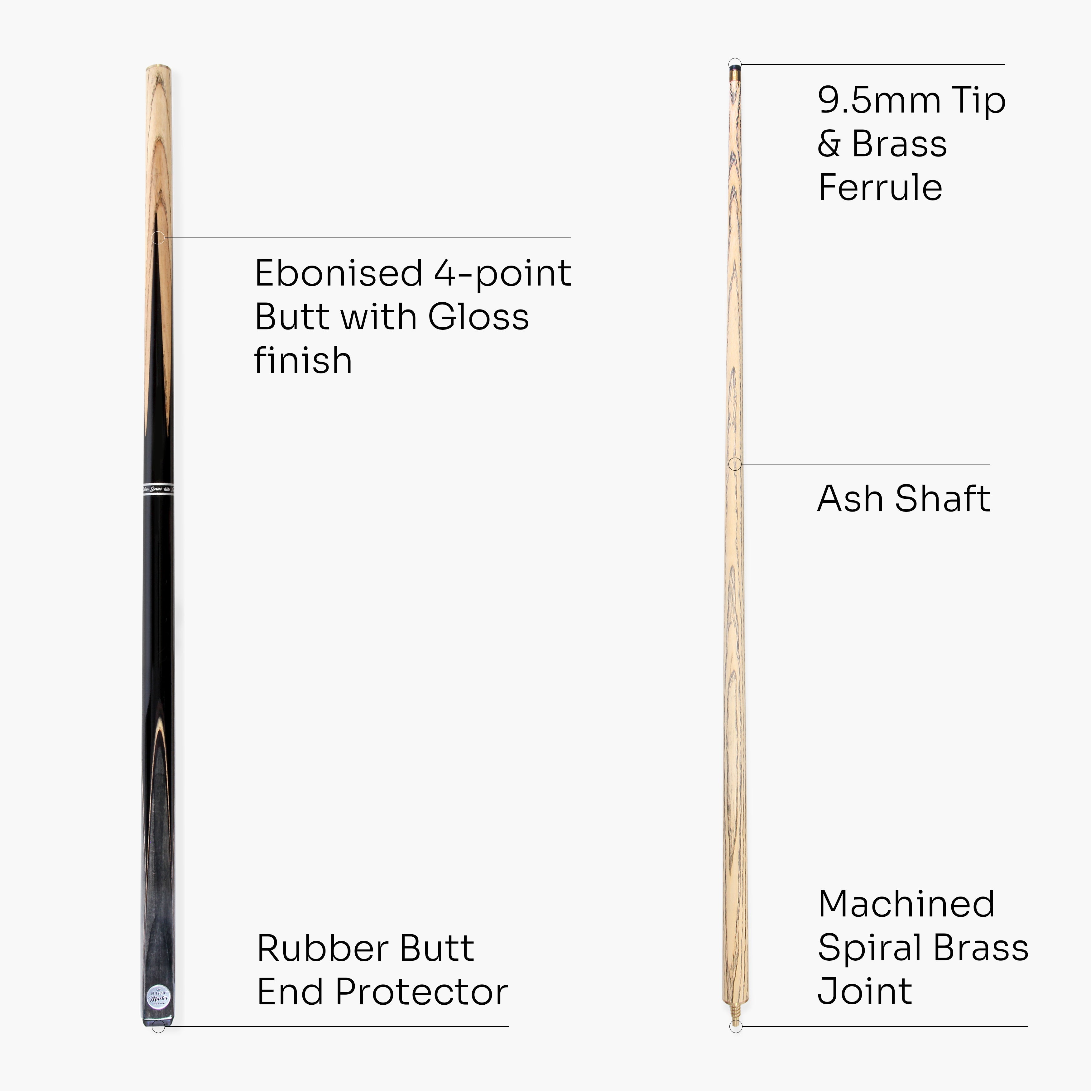 Baize Master Victory 57-inch 2-piece cue - 9.5mm tip