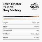 Baize Master Victory 57-inch 2-piece cue - 9.5mm tip