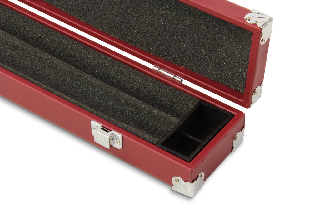 2-piece cue case with chalk compartment
