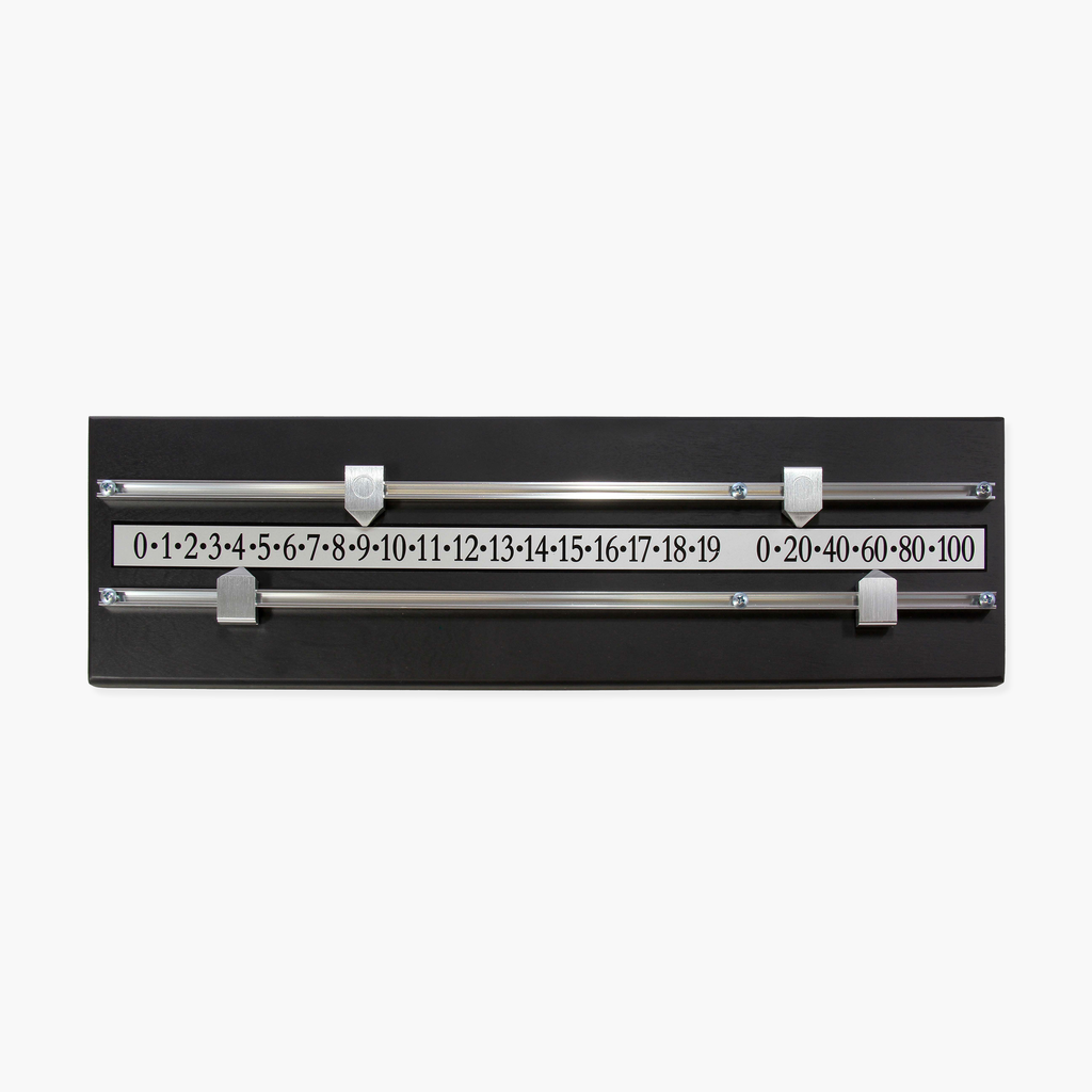 Black wooden 2-player snooker scoreboard