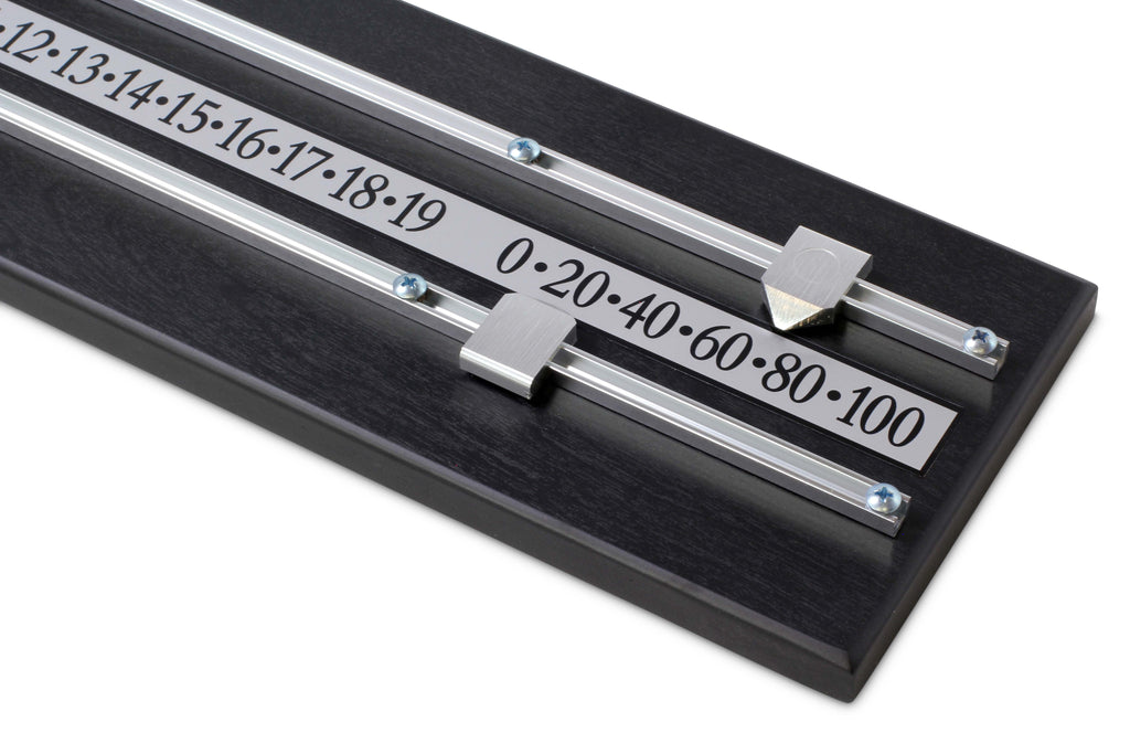 Black wooden 2-player snooker scoreboard