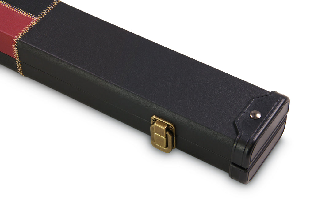 Deluxe chequered 1-piece cue case - 2 cues