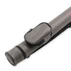 Grey hard tubular 2-piece cue case