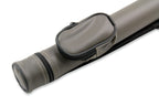 Grey hard tubular 2-piece cue case
