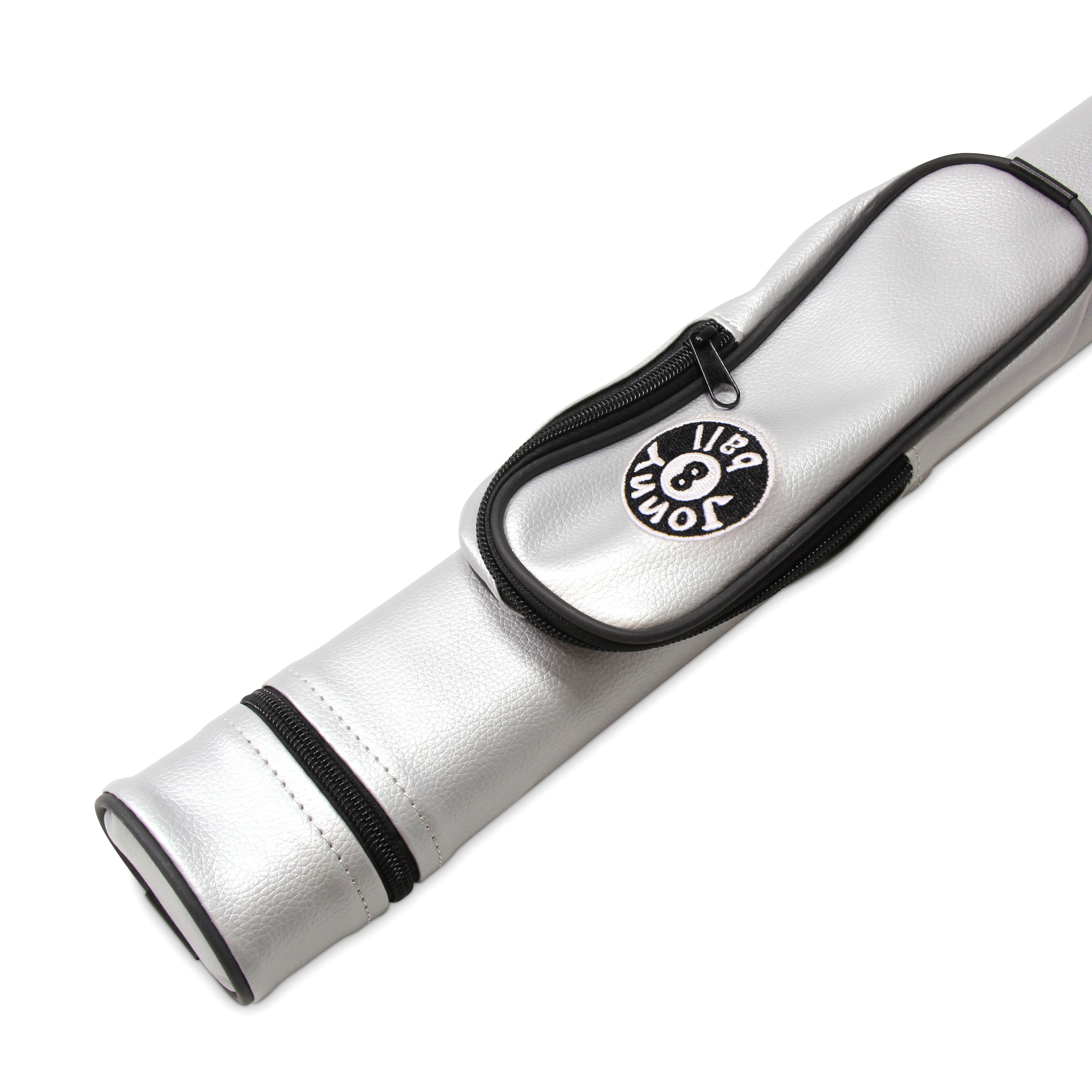 Jonny 8 Ball Two Tone Oval Pool Cue Case - Holds One 2 Piece Cue + Accessories