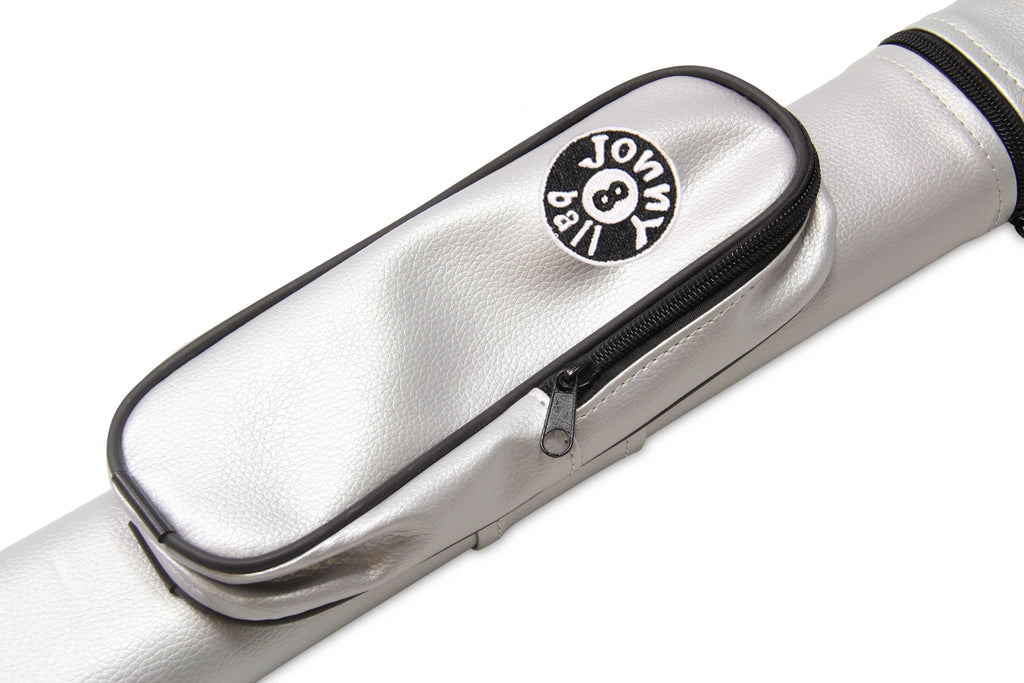 Jonny 8 Ball Two Tone Oval Pool Cue Case - Holds One 2 Piece Cue + Accessories
