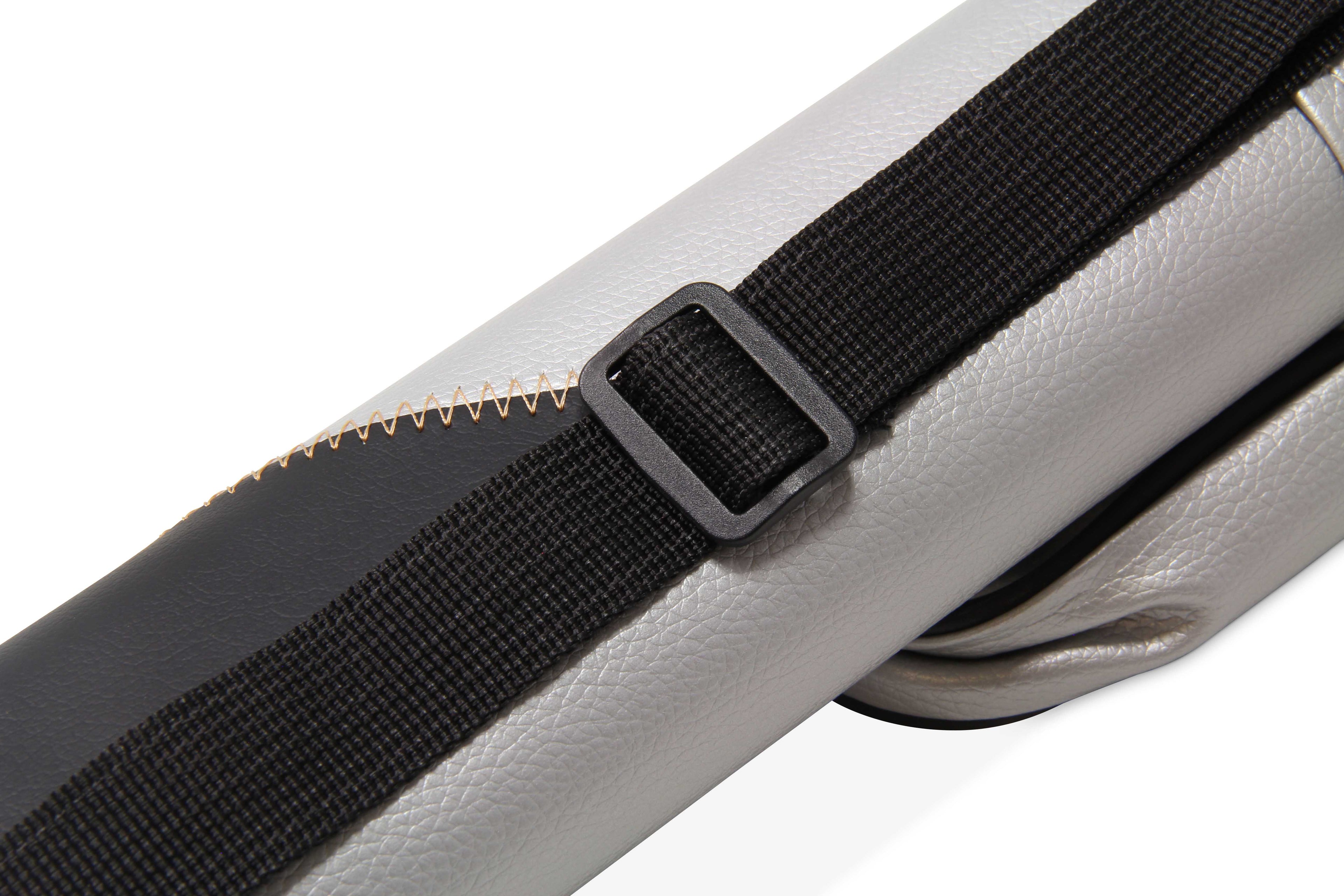 Jonny 8 Ball Two Tone Oval Pool Cue Case - Holds One 2 Piece Cue + Accessories