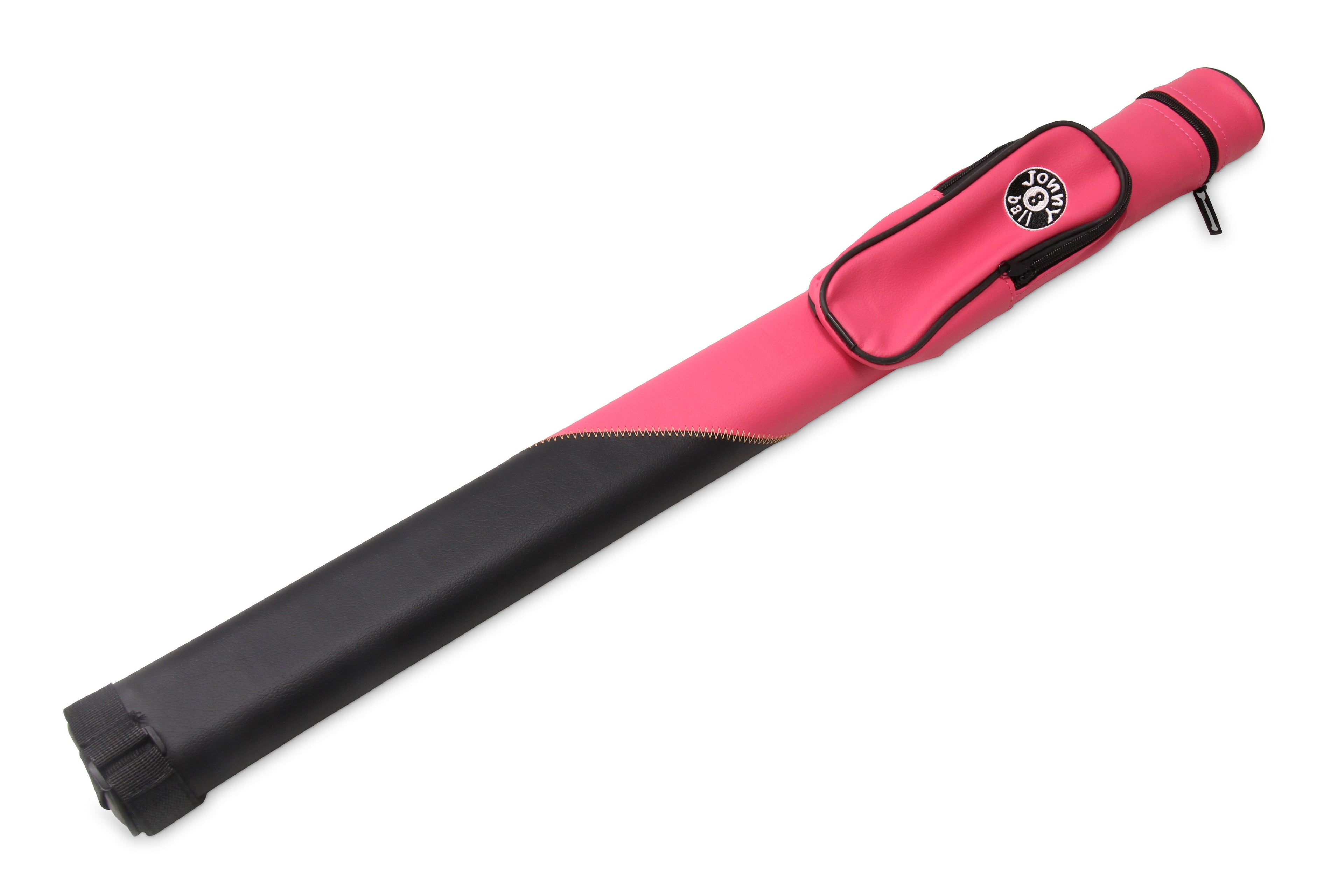 Jonny 8 Ball Two Tone Oval Pool Cue Case - Holds One 2 Piece Cue + Accessories