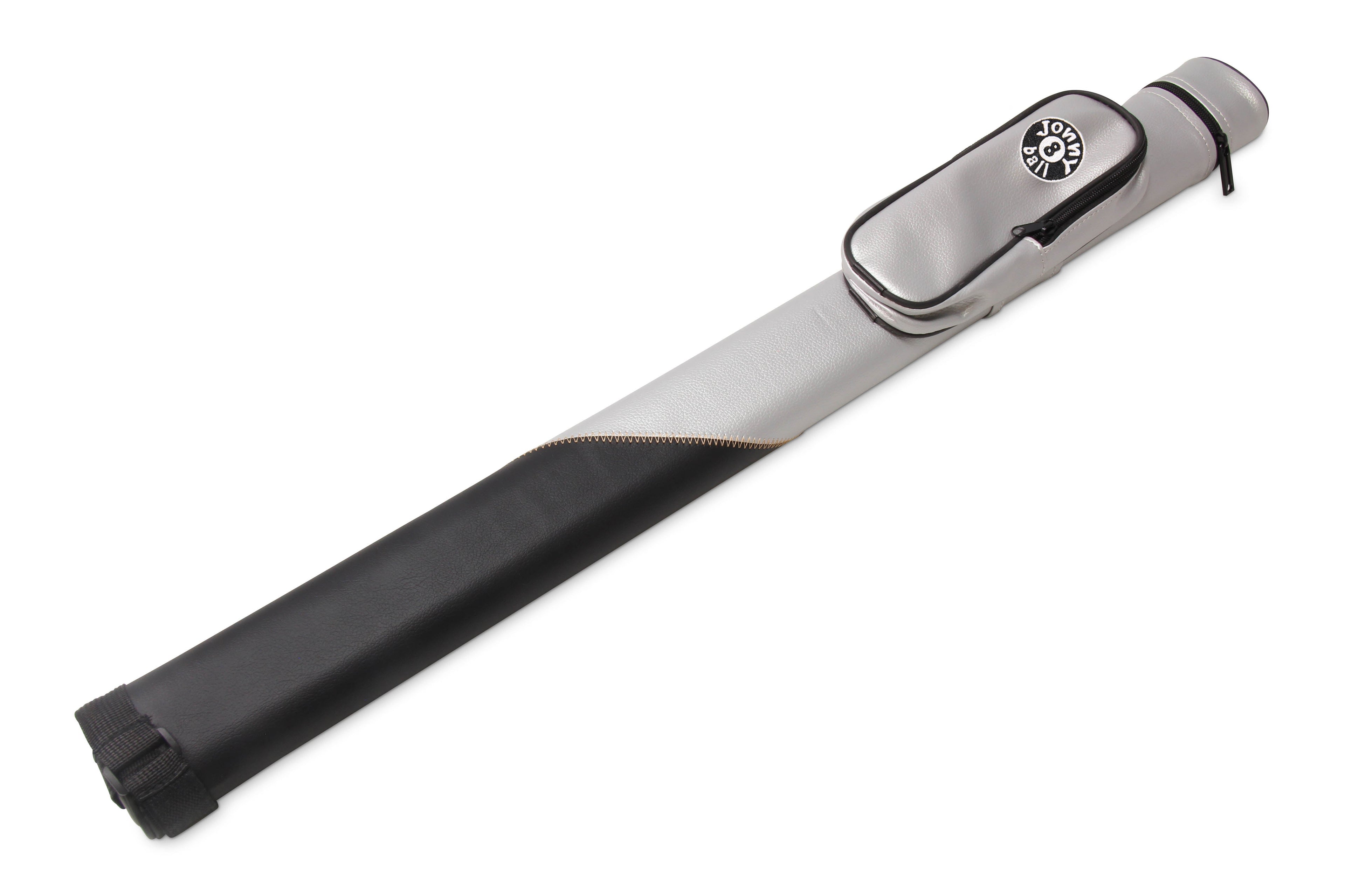 Jonny 8 Ball Two Tone Oval Pool Cue Case - Holds One 2 Piece Cue + Accessories