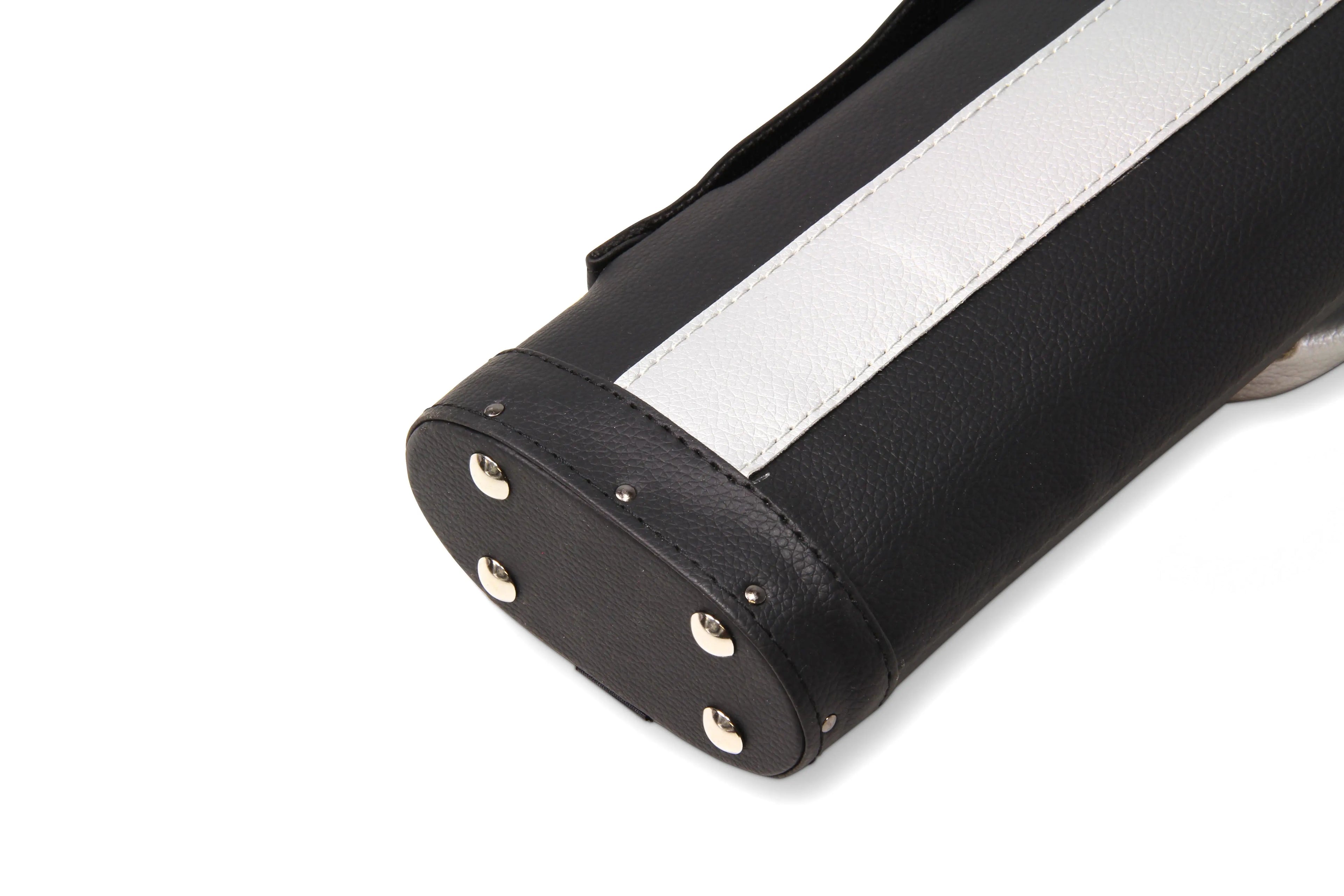 Baize Master Stripe oval quad 2-piece cue case