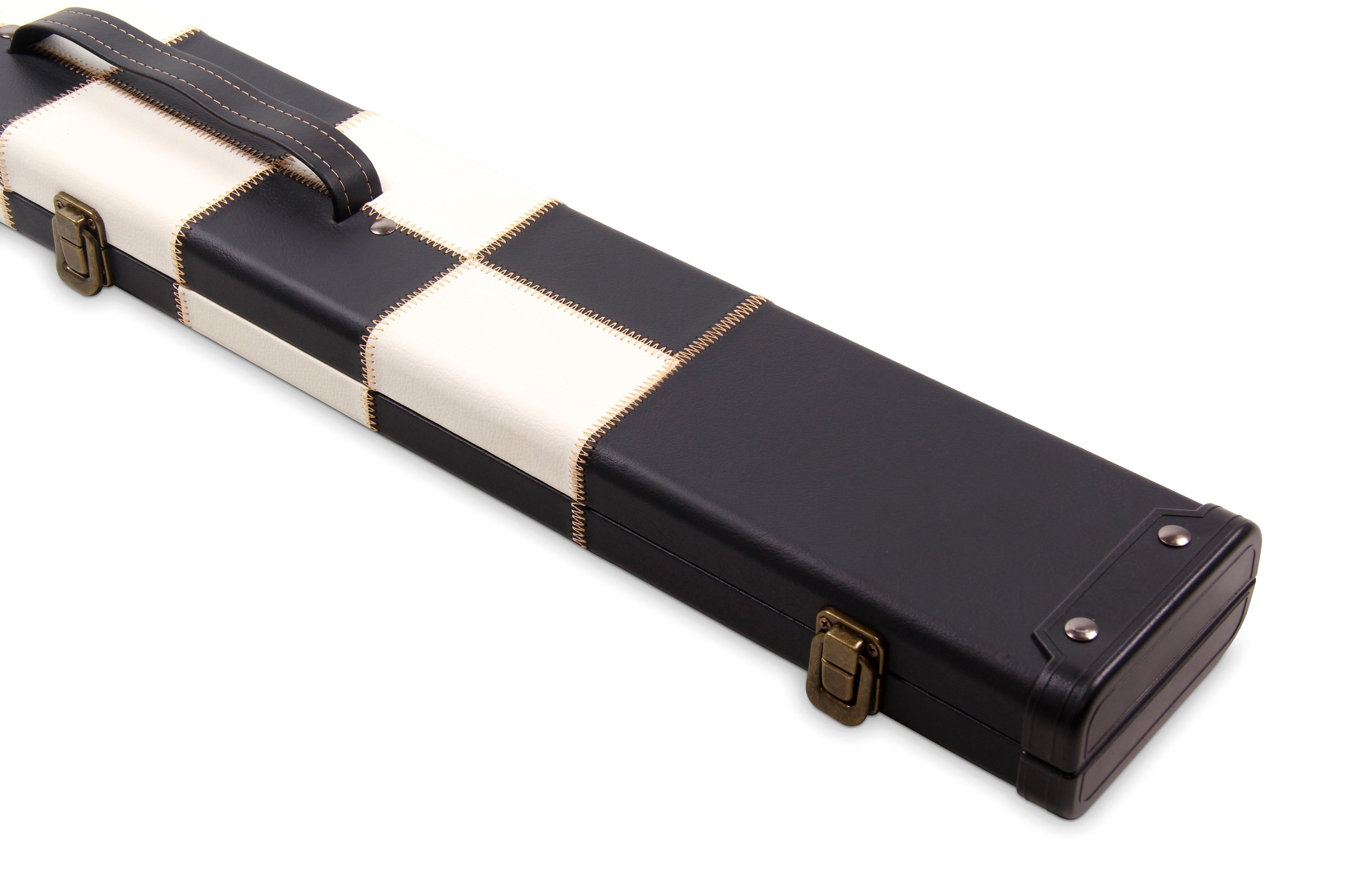 Deluxe chequered 2-piece cue case - 3 slot