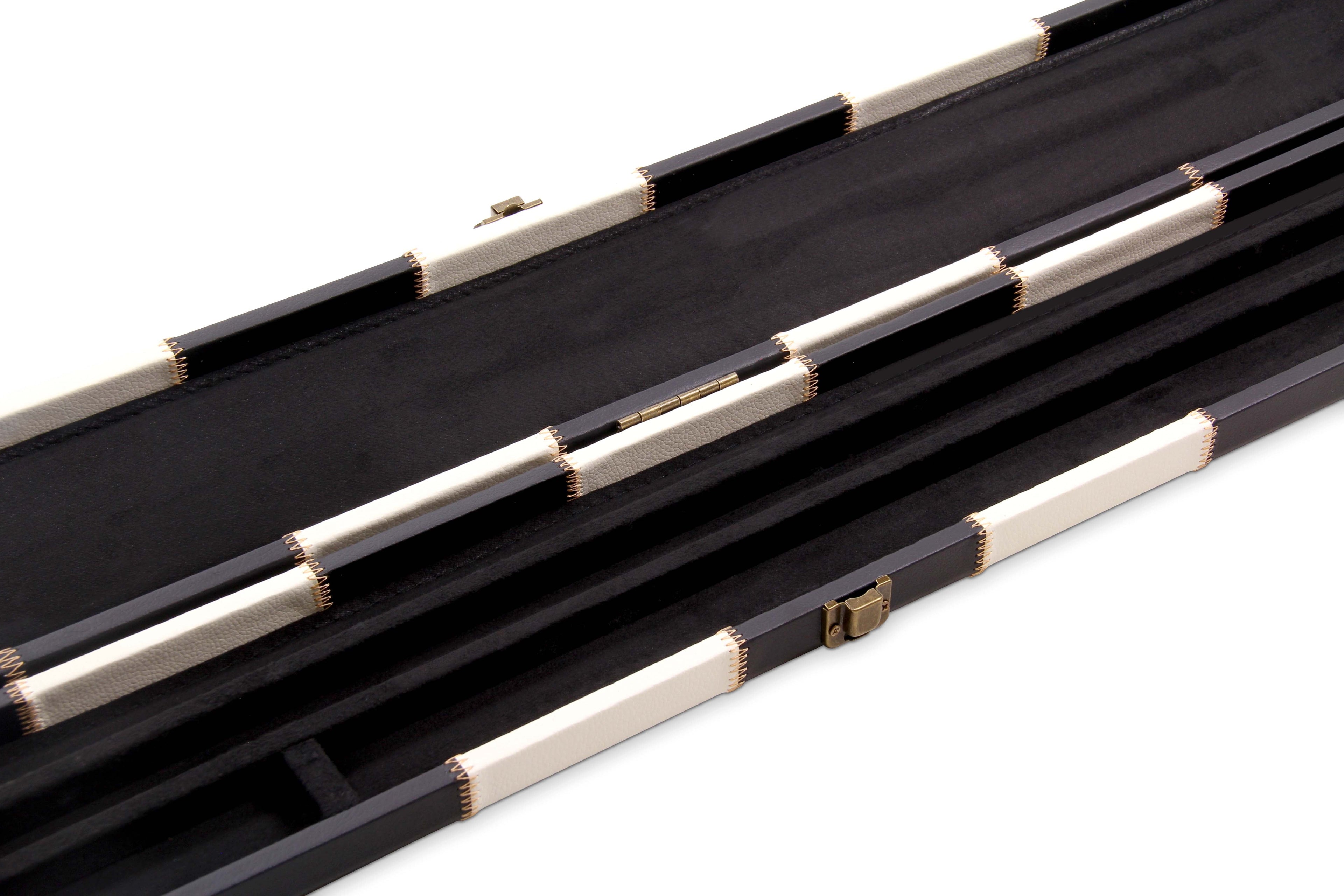Deluxe chequered 2-piece cue case - 3 slot
