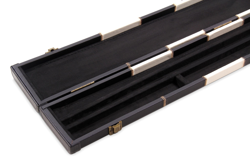 Deluxe chequered 2-piece cue case - 3 slot