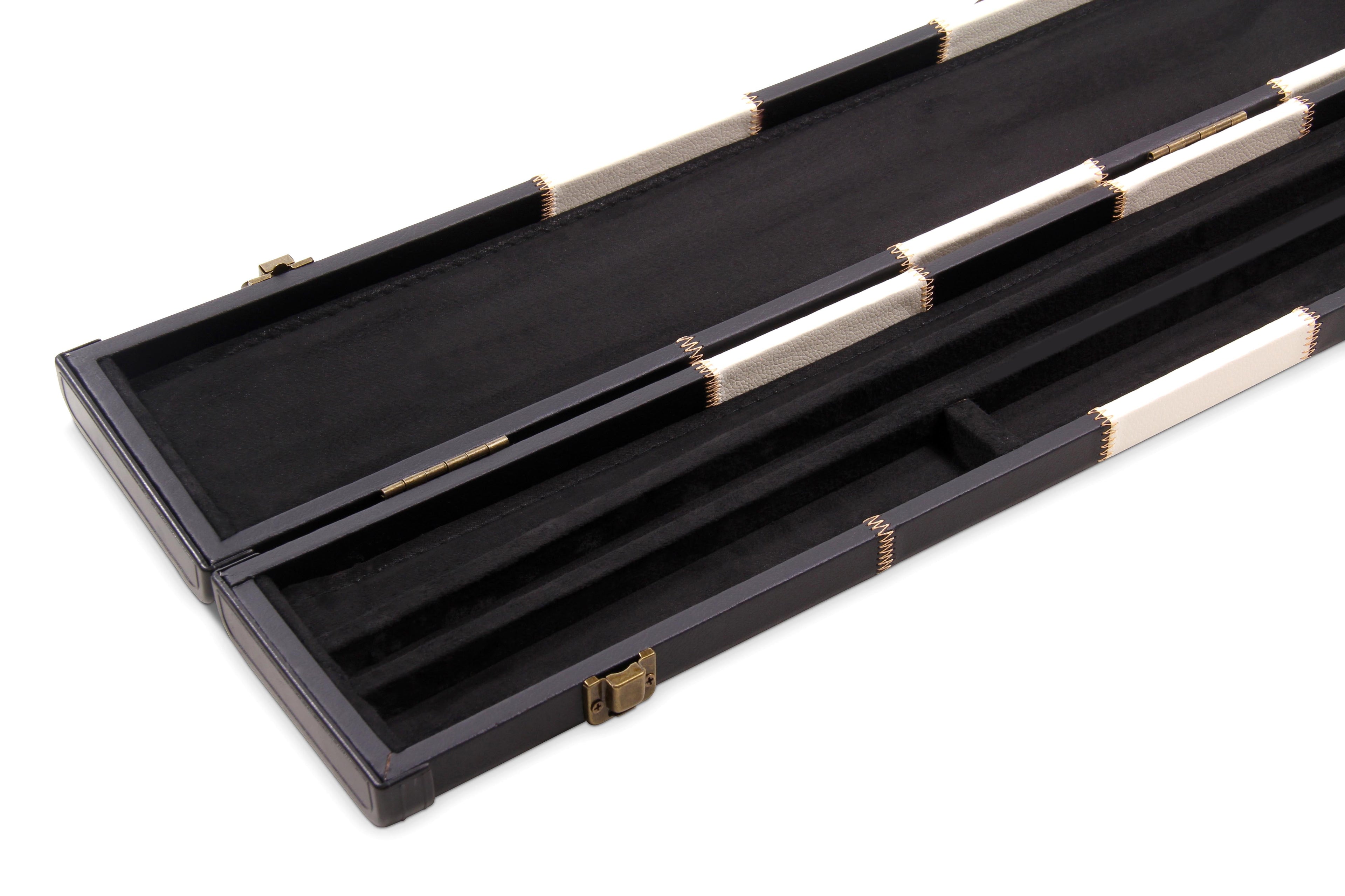 Deluxe chequered 2-piece cue case - 3 slot