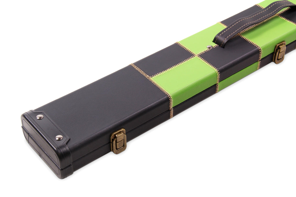Deluxe chequered 2-piece cue case - 3 slot