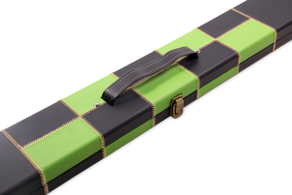 Deluxe chequered 2-piece cue case - 3 slot