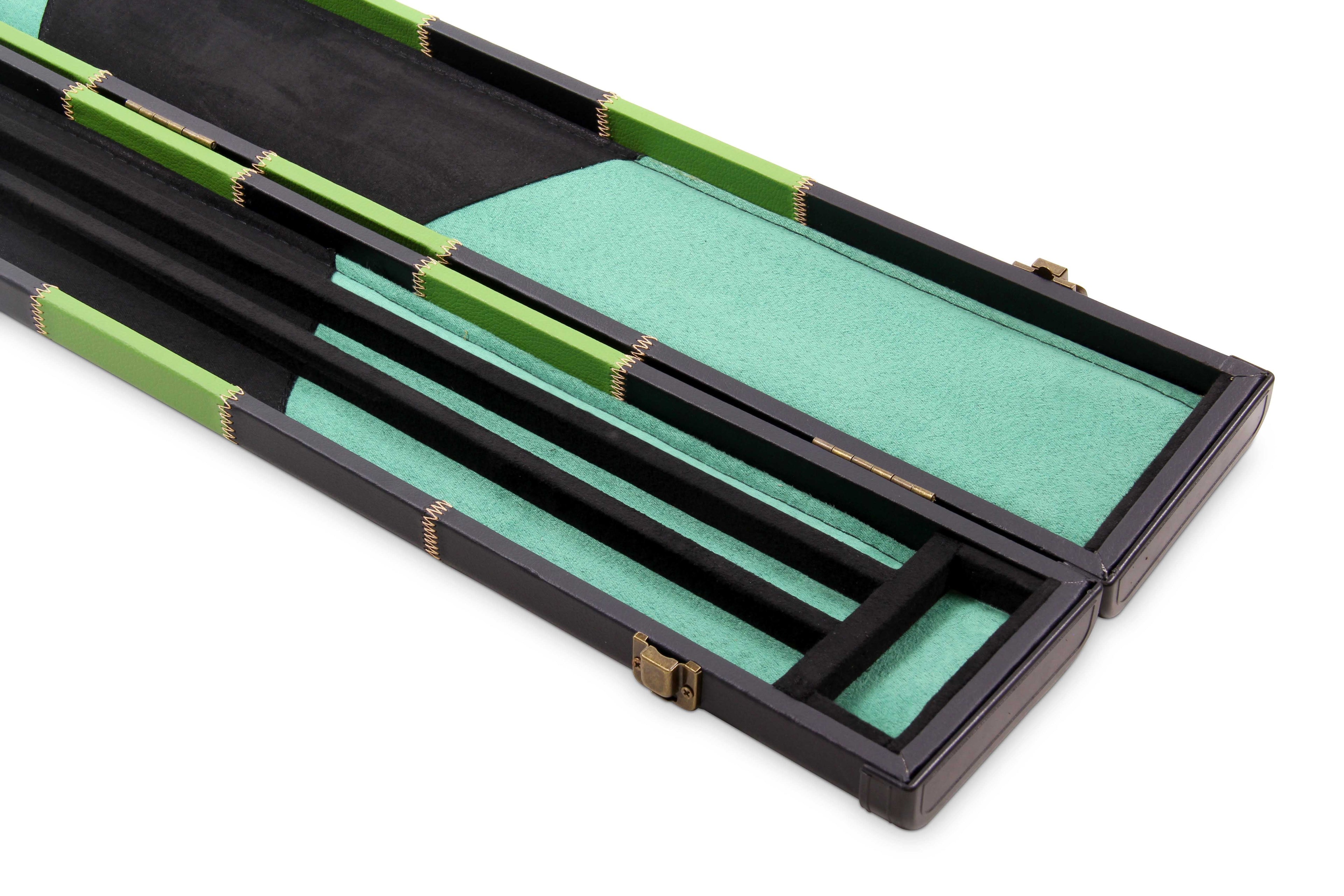 Deluxe chequered 2-piece cue case - 3 slot